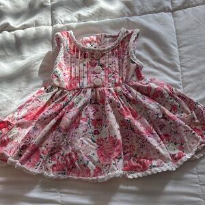 SweetHoney Pink Floral Kids Casual Dress